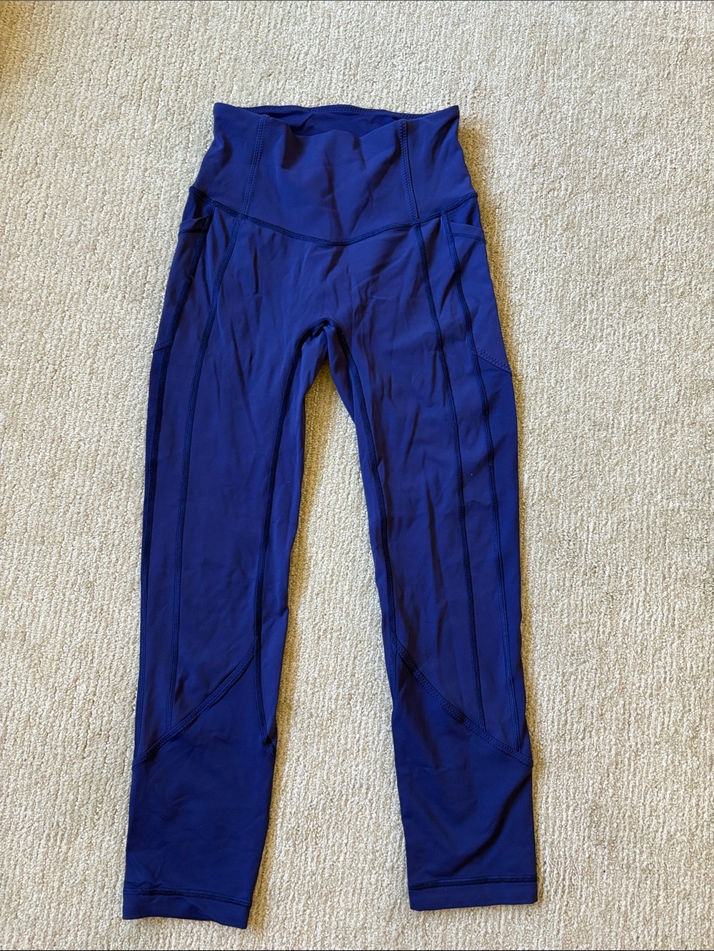Lululemon Fast and Free Indigo Blue Cropped Leggings
